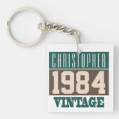 1984生まれ年、ギフトパーソナライズされた キーホルダー (正面)