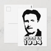 1984生まれ年(George Orwell) ポストカード (正面/裏面)