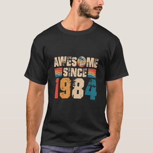 1984素晴らし年レトロ38誕生日38歳から Tシャツ (正面)