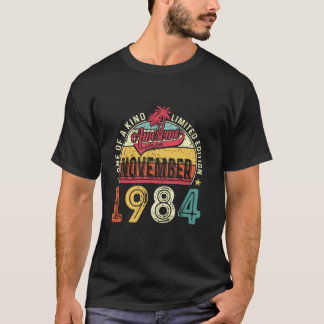 1984素晴らし年11月から40歳の誕生日レトロ私 Tシャツ
