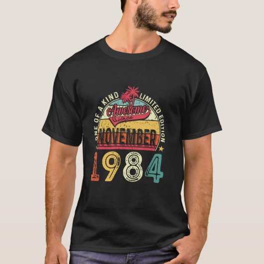 1984素晴らし年11月から40歳の誕生日レトロ私 Tシャツ (正面)