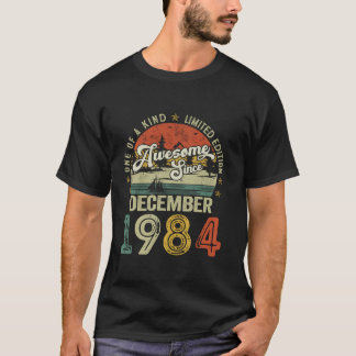1984素晴らし年12月以来ヴィンテージ男性女性40th tシャツ