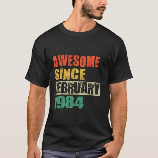 1984素晴らし年2月40歳から40歳 Tシャツ (正面)