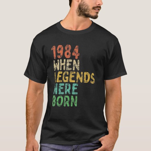 1984誕生日レトロ凡例ヴィンテージ Tシャツ (正面)