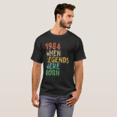 1984誕生日レトロ凡例ヴィンテージ Tシャツ (正面フル)