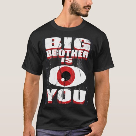 1984 ビッグブラザーが見ている メンズTシャツ Tシャツ (正面)