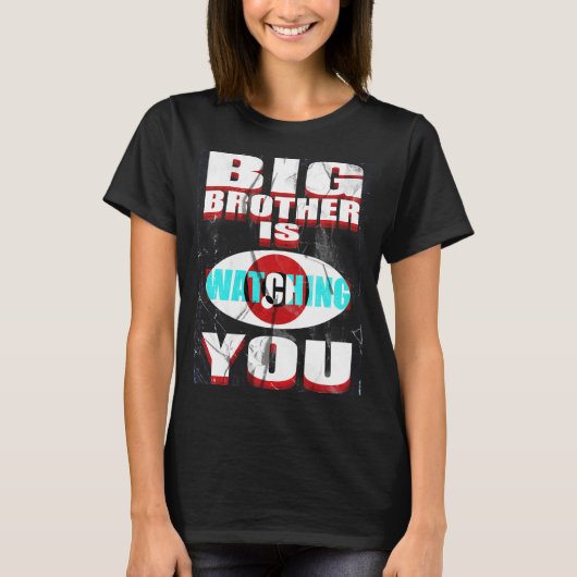 1984 ビッグブラザーが見ている Tシャツ ( レディース ) (正面)
