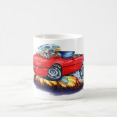 1984-93年のコルベットの赤いコンバーチブル コーヒーマグカップ (中央)
