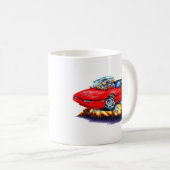 1984-93年のコルベットの赤車 コーヒーマグカップ (正面右)