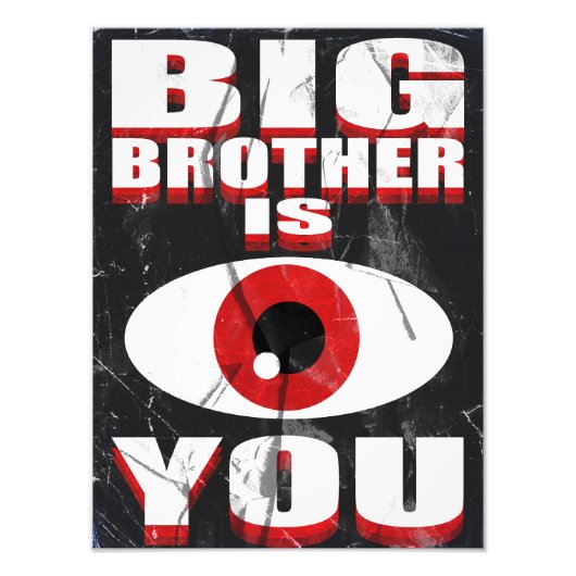 1984 Big Brother is Watching You Poster フォトプリント (正面)