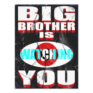 1984 Big Brother is Watching You Poster (Redesign) フォトプリント