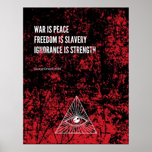 1984 George Orwell War is Peace ポスター (正面)
