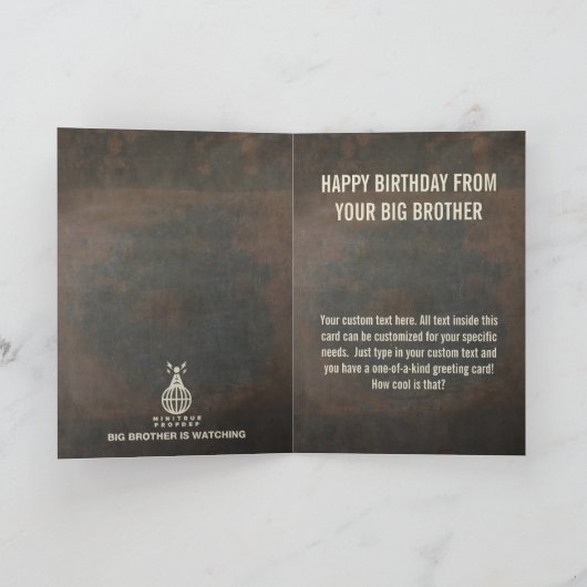 1984 INGSOCの挨拶状 カード (内部)