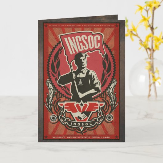 1984 INGSOCの挨拶状 カード (黄色い花)
