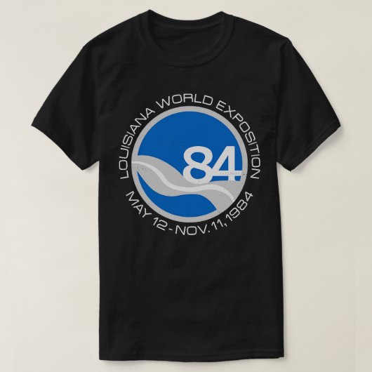 1984 Louisiana World Expositionのアイコンと日付T Tシャツ (デザイン正面)