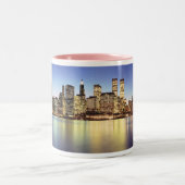 1984_new_york_skyline_! ツートーンマグカップ (中央)