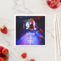 1985ディスコボール40th誕生日パーティの招待状