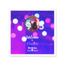 1985ディスコボール40th誕生日パーティの招待状