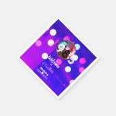 1985ディスコボール40th誕生日パーティの招待状 スタンダードカクテルナプキン (角)