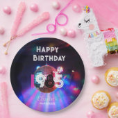 1985ディスコボール40th誕生日パーティの招待状 ペーパープレート (パーティー)