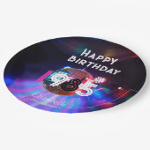 1985ディスコボール40th誕生日パーティの招待状 ペーパープレート (アングル)
