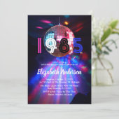 1985ディスコボール40th誕生日パーティの招待状 招待状 (スタンド正面)