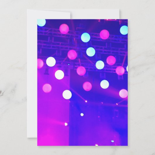 1985ディスコボール40th誕生日パーティの招待状 招待状 (裏面)