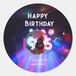 1985ディスコボール40th誕生日パーティー ラウンドシール