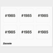 1985ハッシュタグ40誕生日記念日 スクエアシール (シート)