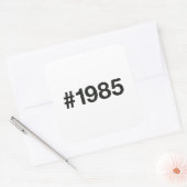 1985ハッシュタグ40誕生日記念日 スクエアシール (封筒)