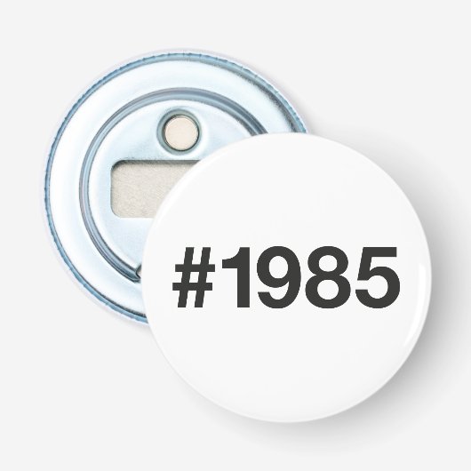 1985ハッシュタグ40誕生日記念日 栓抜き (正面)