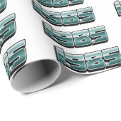 1985レトロストライプティール（緑がかった色） ラッピングペーパー (ロールコーナー)