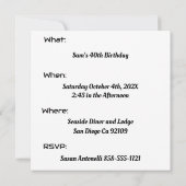 1985レトロストライプティール(緑がかった色) 招待状 (裏面)