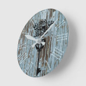 1985ヴィンテージアクリル製壁時計 ラウンド壁時計 (傾斜)