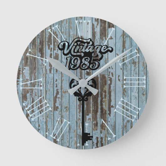 1985ヴィンテージアクリル製壁時計 ラウンド壁時計 (正面)