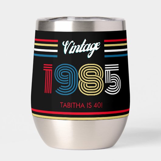 1985ヴィンテージストライプレトロの原色 (背面)