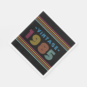 1985ヴィンテージレトロストライプネオンブライトナプキンス スタンダードランチョンナプキン (角)