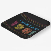 1985ヴィンテージレトロストライプネオンブライト ペーパープレート (傾斜あり)