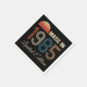 1985ヴィンテージ40歳 スタンダードカクテルナプキン (角)