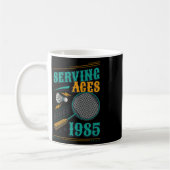 1985年バドミントン愛好家40誕生以来エースを提供 コーヒーマグカップ (左)