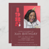 1985年ブルゴーニュ生まれーレッド40歳 招待状 (正面/裏面)