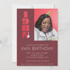 1985年ブルゴーニュ生まれーレッド40歳 招待状