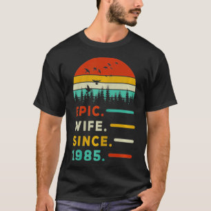 1985年ヴィンテージ36th 結婚 A以来の女性叙事詩の妻 Tシャツ