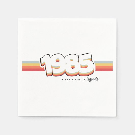 1985年伝説の誕生 スタンダードカクテルナプキン (正面)