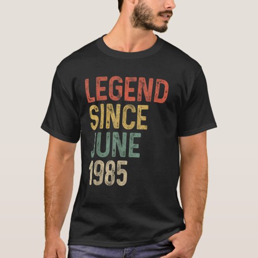 1985年伝説の40歳の誕生日プレゼント 男性 女性 40代 Tシャツ (正面)