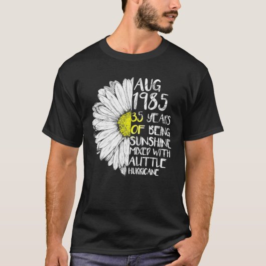 1985年威厳があるに作られた少女35thサンシャインハリケーンB Tシャツ (正面)