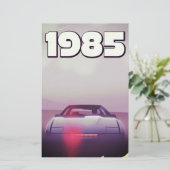 1985年当時のスーパーカーポスター 便箋 (スタンド正面)