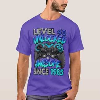 1985年生まれのあなたへ レベル40解放 40歳のバースデー Tシャツ