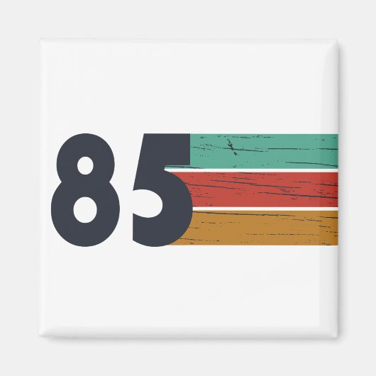 1985年生まれのヴィンテージ誕生日パーティー マグネット (正面)