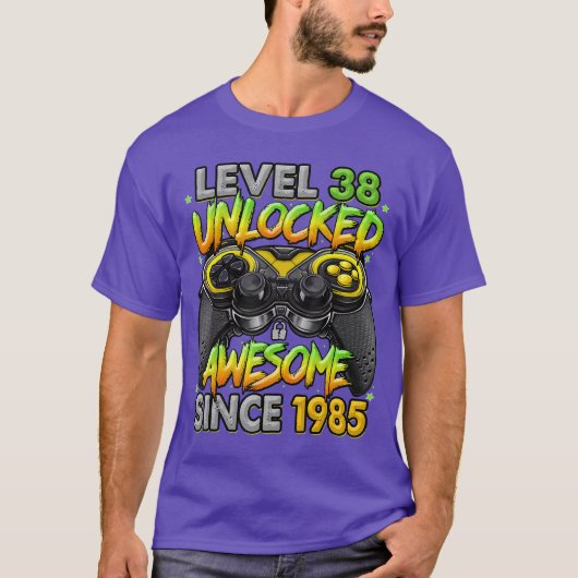 1985年生まれの38歳の誕生日おめでとう Tシャツ (正面)